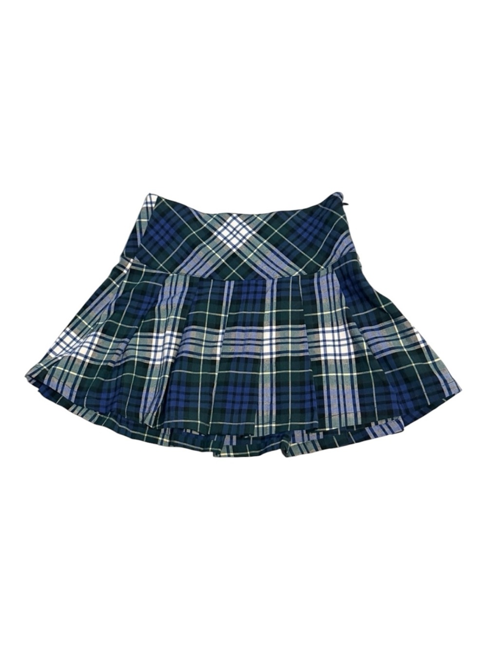 NWT American Eagle High Rise Green Plaid Tartan Skirt